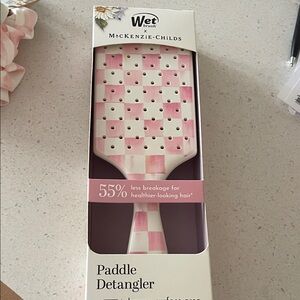Wet Brush x MacKenzie-Childs Pink Check Paddle Detangler target collab